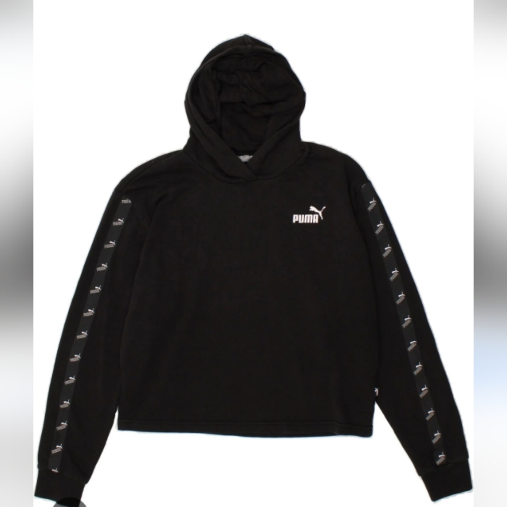 PUMA Women's Black Graphic Hoodie Like New